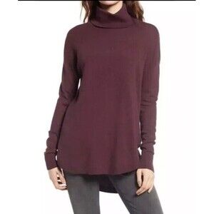 Treasure & Bond Women S Turtle Neck Sweater Lightweight Cashmere Cotton Blend